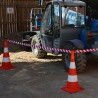 sangle de signalisation rouge et blanc